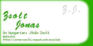zsolt jonas business card