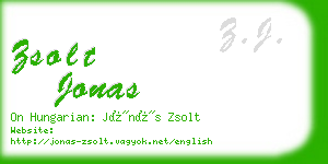 zsolt jonas business card